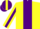 Silk - Yellow, Purple 'N', Purple Stripe on
