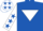 Silk - Royal Blue, White inverted triangle, White sleeves, Royal Blue stars