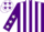Silk - Purple and White stripes, Purple sleeves, White stars