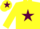 Silk - Yellow, Maroon star, Yellow cap, Maroon star