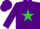 Silk - Purple, lime green star, purple P, lime