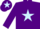 Silk - Purple, Light Blue star and star on cap