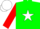 Silk - Green, White star, Red sleeves, White cap