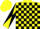 Silk - Yellow and black check, Yellow sleeves, Black diabolo, Yellow cap