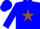 Silk - Blue, brown star
