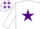 Silk - White, Purple star and stars on cap