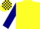 Silk - Yellow & Navy Blocks, Navy Blue Sleeves,