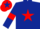 Silk - Dark Blue, Red star and armlets, Red cap, Dark Blue star