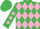 Silk - EMERALD GREEN & PINK DIAMONDS