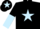 Silk - Black, Light Blue star, halved sleeves and star on cap