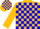 Silk - Gold and Blue Blocks, Gold Sleeves