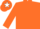 Silk - ORANGE, orange cap, white star