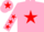 Silk - PINK, red star, red stars on sleeves, red star on cap