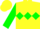 Silk - Yellow, Green triple diamond and sleeves