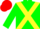 Silk - Green, yellow cross belts, red cap
