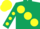 Silk - Dark Green, large Yellow spots, Dark Green sleeves, Yellow spots, Yellow cap