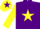 Silk - Purple, yellow star, Yellow sleeves, purple star, yellow cap, purple star