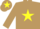 Silk - Light Brown, Yellow star, Light Brown cap, Yellow star