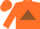 Silk - Orange, Orange 'GM' on Brown Triangle,