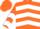 Silk - ORANGE, White 'JR', White Chevrons on