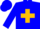 Silk - Blue, Gold Cross, Gold Sleves