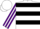 Silk - White, Black hoops, Purple and White striped sleeves, White cap