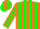 Silk - Orange and Green Stripes, Orange