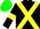Silk - Black, Yellow cross belts and armlets, Green cap
