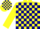 Silk - Yellow, Navy Blue Blocks, Yellow Sleeves