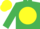 Silk - Emerald Green, Yellow disc, Yellow cap