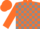 Silk - Orange, grey blocks, orange cap