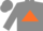 Silk - Grey, Orange triangle, Grey sleeves and cap