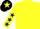 Silk - Yellow, Black stars on sleeves, Black cap Yellow star