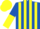 Silk - Royal blue and yellow stripes, halved sleeves, yellow cap