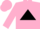 Silk - HOT PINK, black 'V' and triangle with