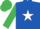 Silk - Royal Blue, White star, Emerald Green sleeves and cap