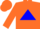 Silk - Orange, dk. blue triangle, orange Guess