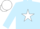 Silk - Light blue, white star, light blue sleeves, white cap
