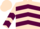 Silk - Champagne, Maroon Chevrons, Maroon Band