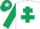 Silk - White, Dark Green Cross of Lorraine and sleeves, Dark Green cap, White star