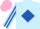 Silk - Light Blue, Royal Blue diamond, striped sleeves, Pink cap