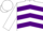 Silk - White, purple chevrons, white sleeves and cap