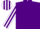 Silk - PURPLE, White 'L', Purple Stripes on