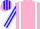 Silk - Pink, White braces, White and Blue Striped sleeves, Blue and Pink Striped cap