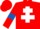 Silk - Red, White Cross of Lorraine, Red sleeves, Royal Blue armlets
