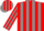 Silk - RED, Grey 'Key' and Panels, Grey Stripes