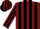 Silk - BURGUNDY, Black 'LS', Black Stripes on