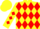 Silk - Yellow, Red Ace of Diamonds on Back