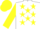 Silk - White, yellow stars, sleeves and cap