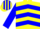 Silk - Yellow and blue chevrons, Blue sleeves, Striped cap